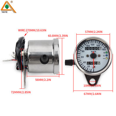 Motorcycle Speedometer Cafe Racer Modified Tachometer Fuel Gauge12V LED Indicator  Instrument for CG125 AX100 BAJAJ100GN125