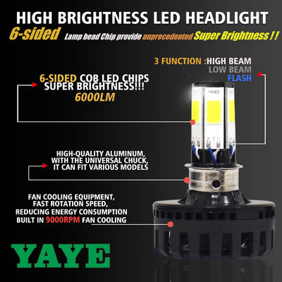YAYE M6 COB 6000LM Bombillos Faro Led Para Motos