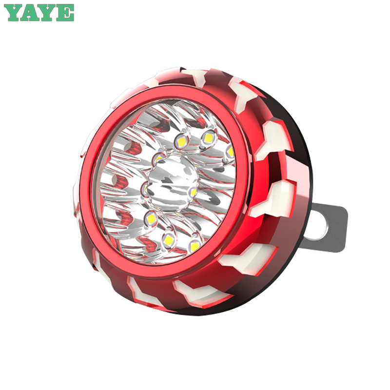 Red 6500K External Spotlight Universal Moto Headlight Projector Lens