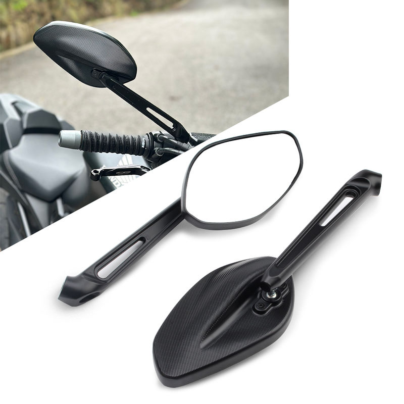 Wide Angle Mirror Large Mirror Motorcycle Rearview Mirror 10mm/8mm Hollow-Out Design Motorcycle Universal Accessories