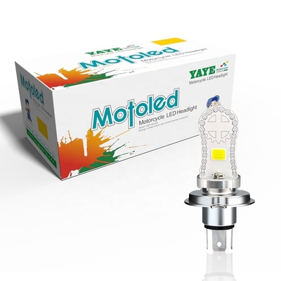 AC/DC8-80V H4 HS1 BA20D H6 COB المصباح الأمامي للدراجة النارية LED المصباح الأمامي للدراجة النارية مع لوحة الألومنيوم