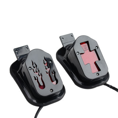 ضوء خلفي للدراجة النارية LED عالمي 12 فولت مع ضمان لمدة 12 شهرًا - ضوء خلفي على شكل لهب